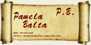 Pamela Balta vizit kartica